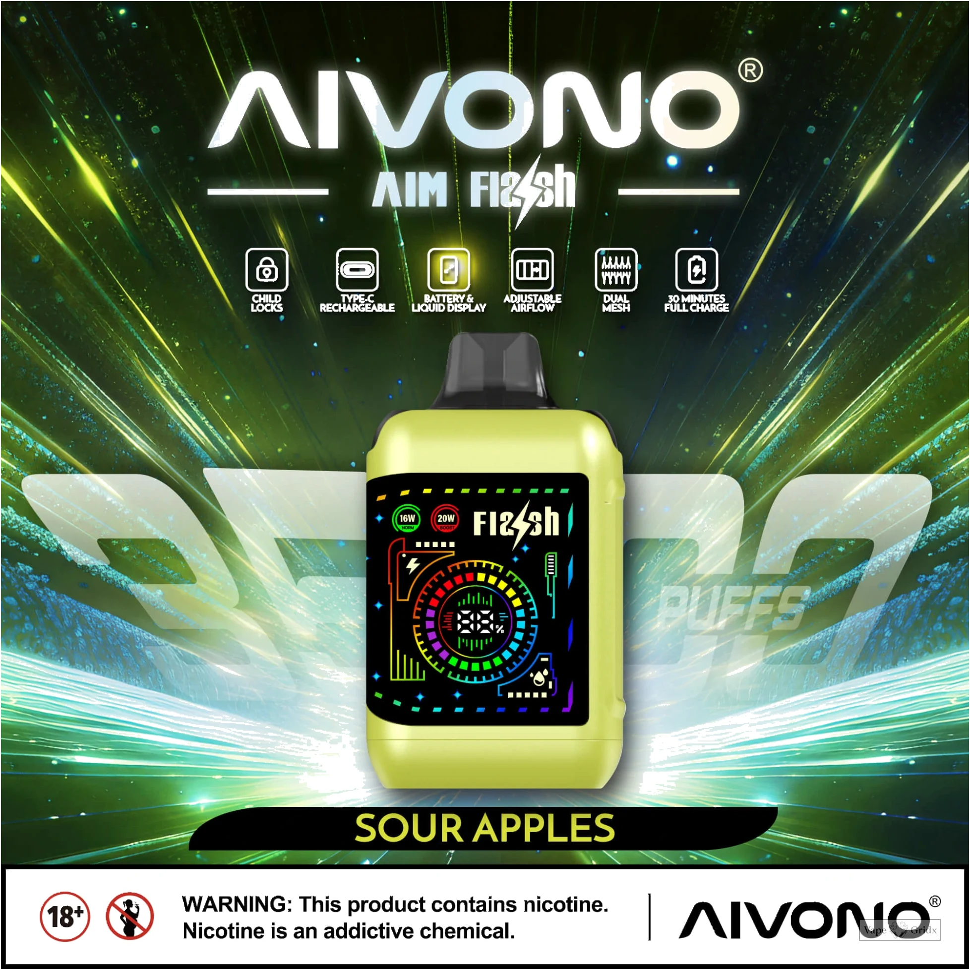 AIVONO FLASH 35000 35K Züge Einweg Einweg-Vape