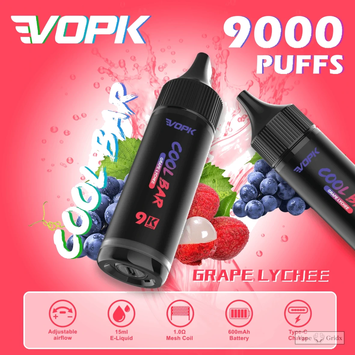 VOPK COOL Bar 9000 9K Züge Einweg-Vape