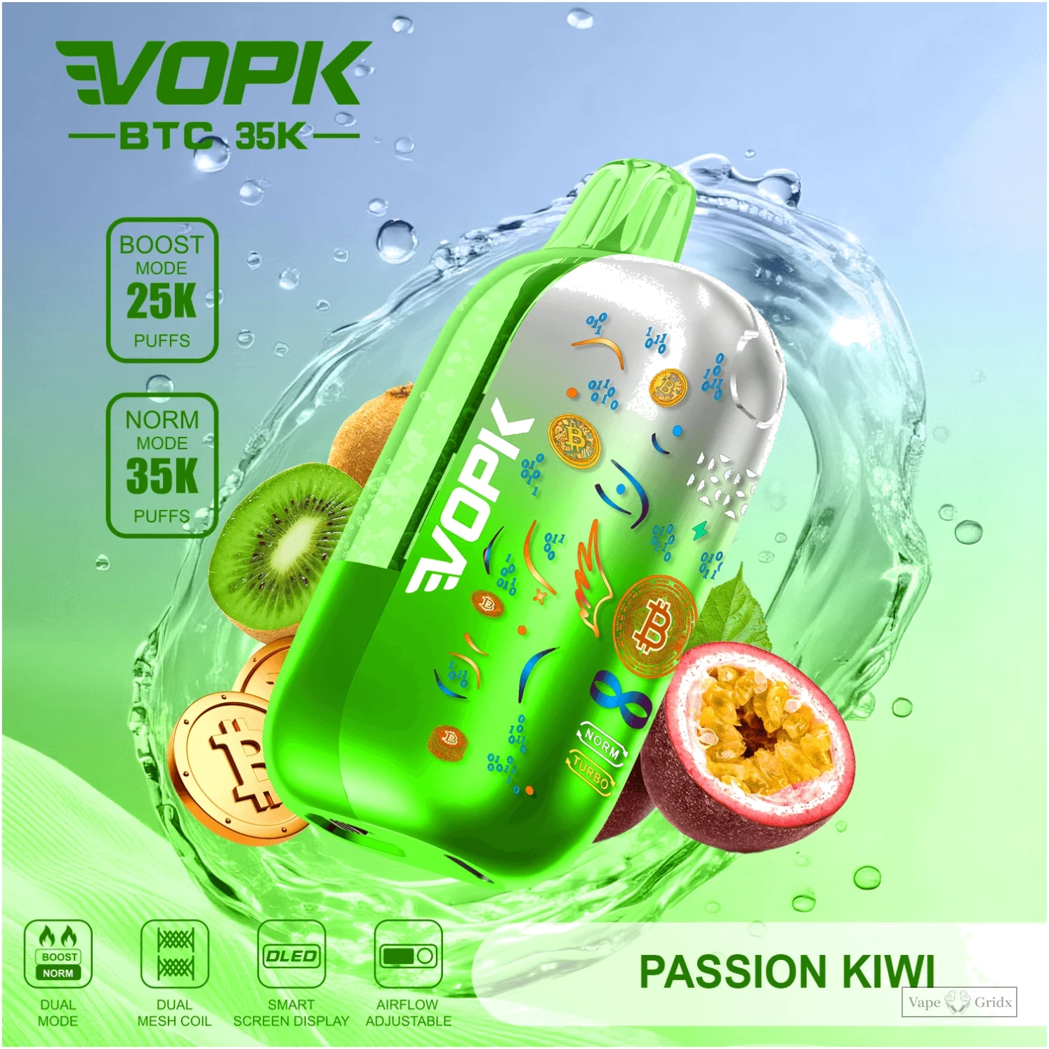 VOPK BTC 35000 35K Züge Smart Screen Einweg-Vape
