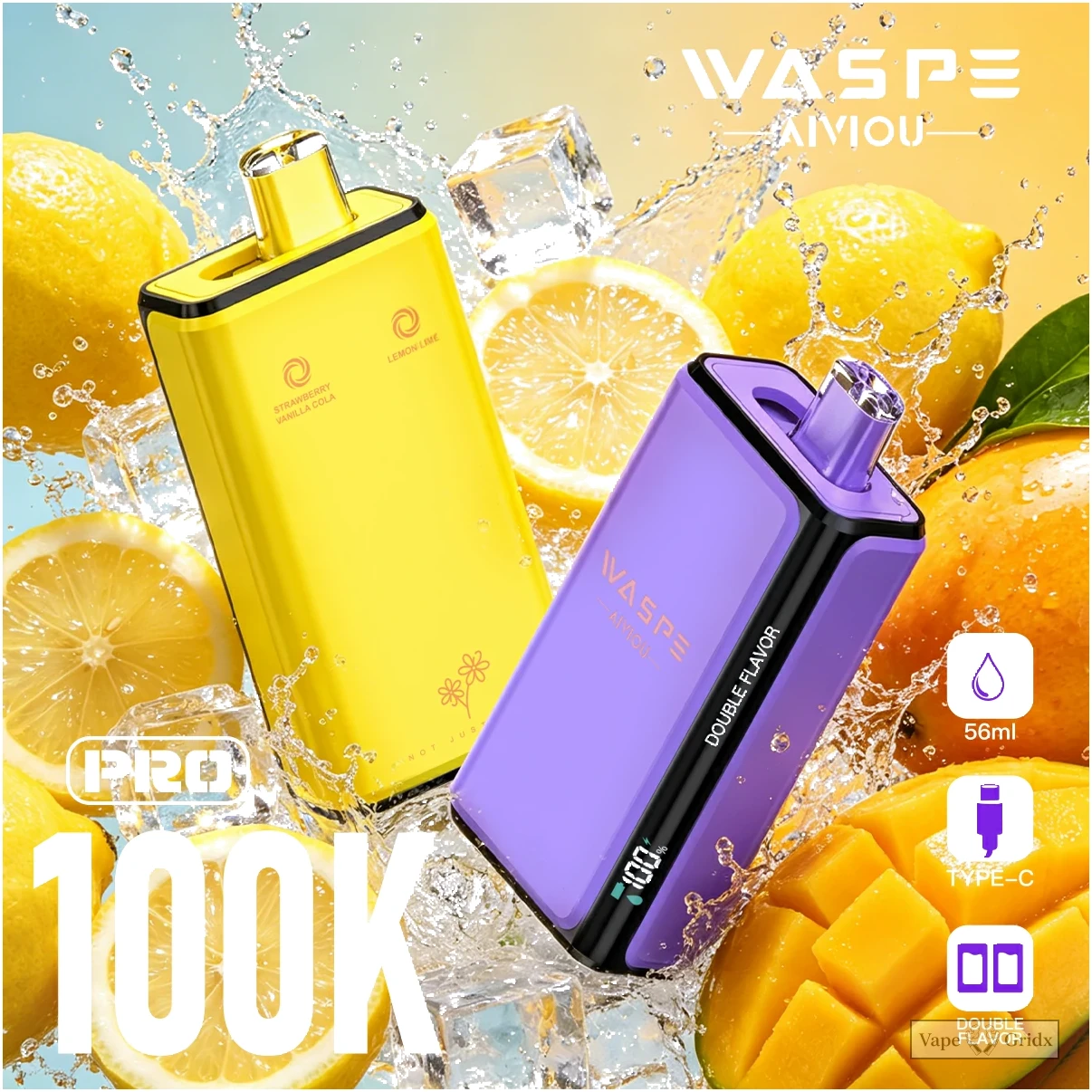 WASPE Pro 100000 100K Züge 2-in-1 Einweg-Vape
