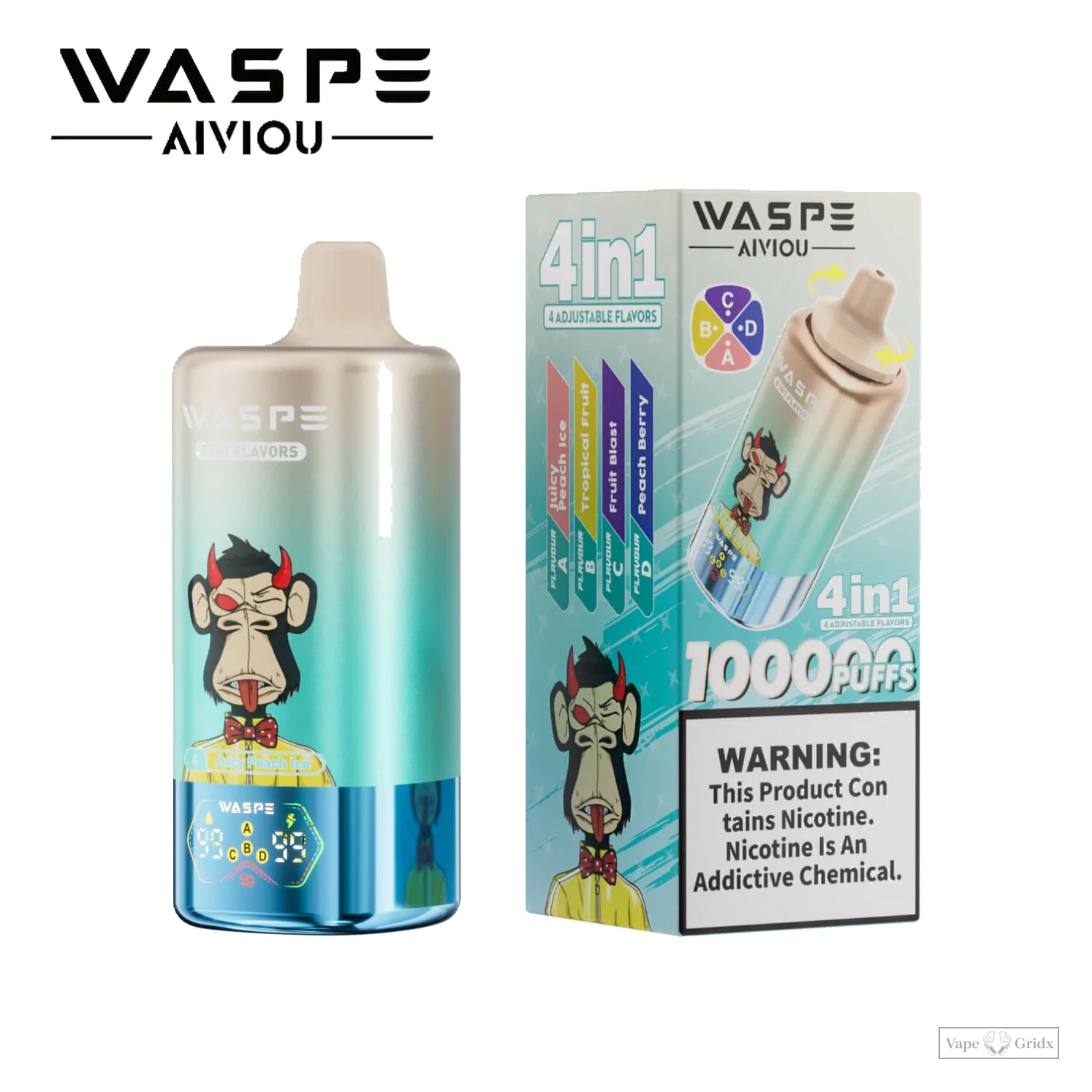 Waspe 100000 100K Züge 4-in-1 Einweg-Vape